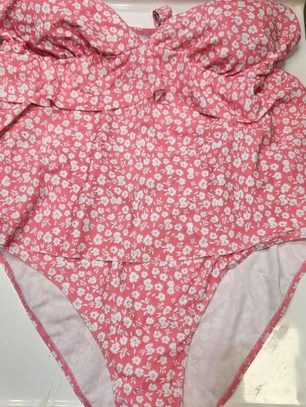 NWT Pink Floral 2-Piece Swimsuit